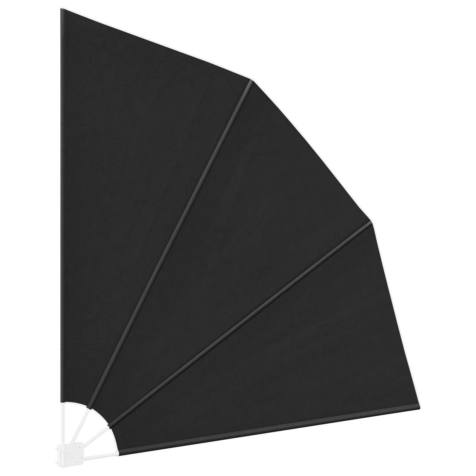 Schermo di Privacy per Balcone 210 x 210 cm Poliestere Nero
