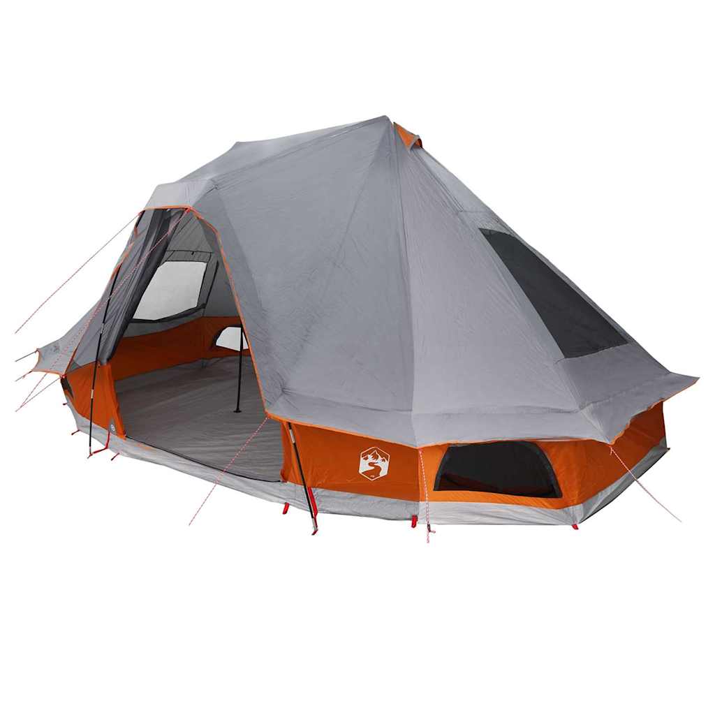 Tenda Tipi 6 persona Grigio e arancione taffetà