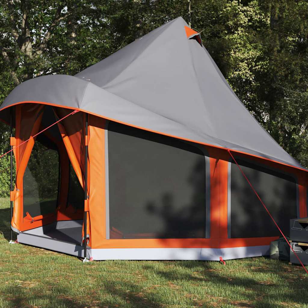 Tenda Tipi Grigio e arancione 404 x 370 x 270 cm taffetà
