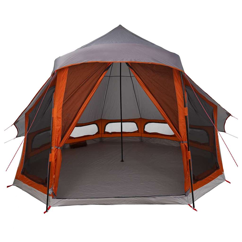 Tenda Tipi Grigio e arancione 404 x 370 x 270 cm taffetà
