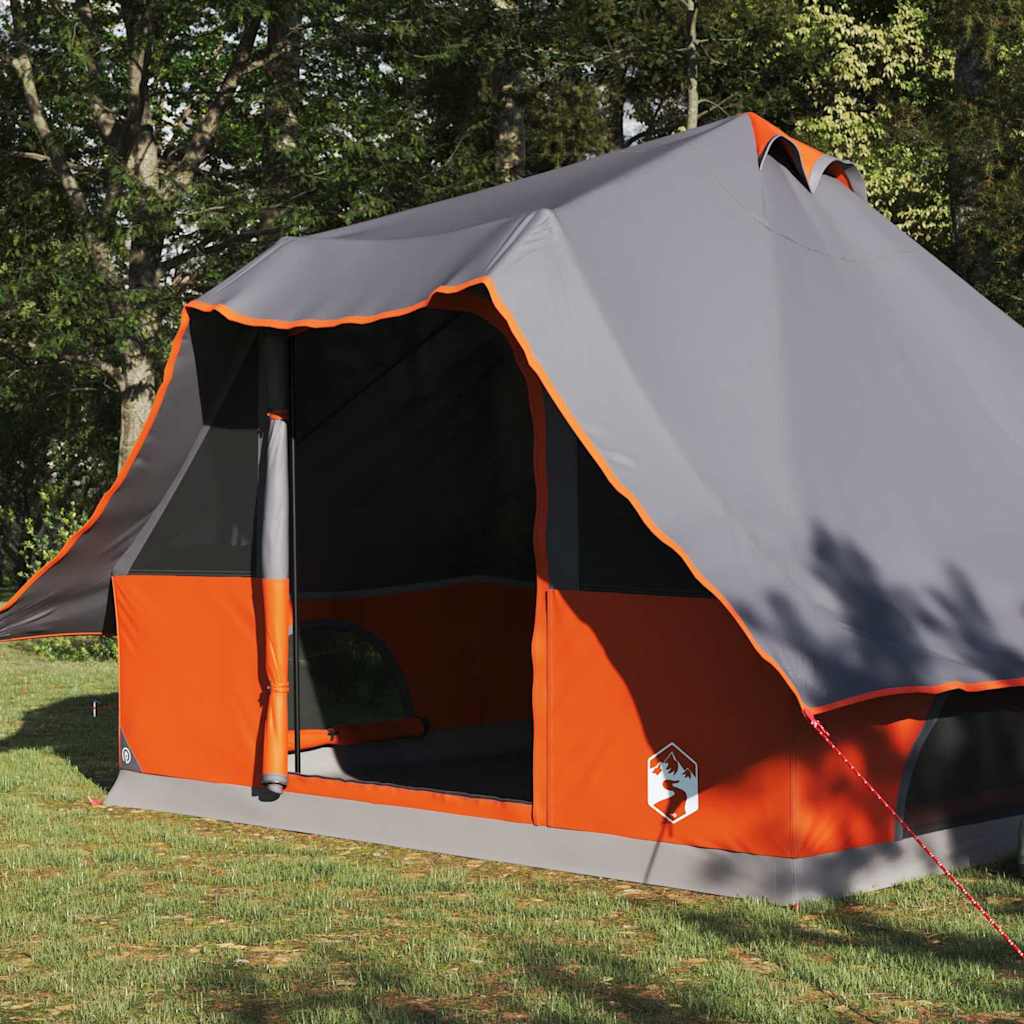 Tenda Tipi 8 persona Grigio e arancione taffetà
