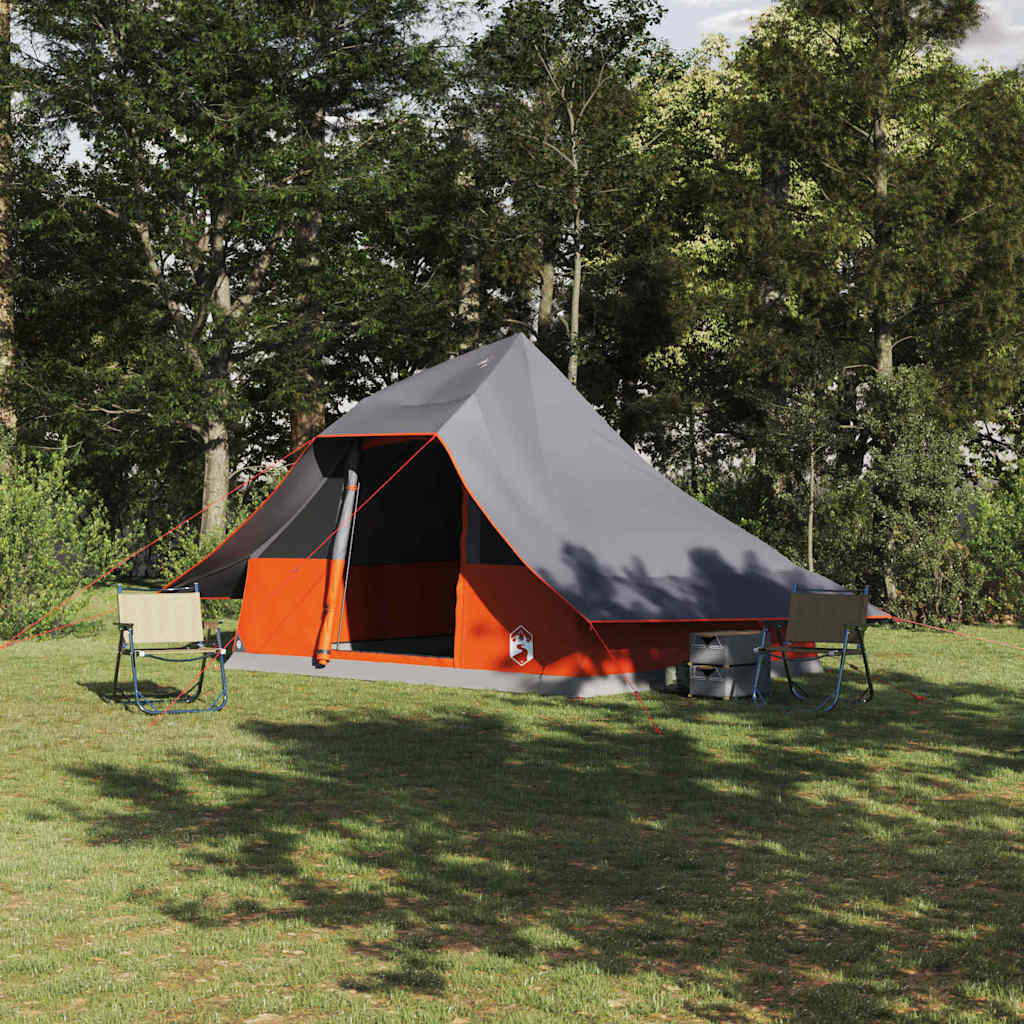 Tenda Tipi 10 persona Grigio e arancione taffetà