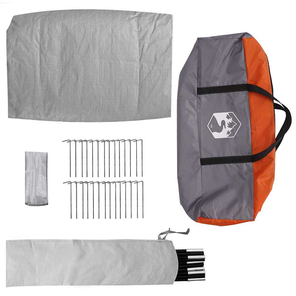 Tenda Tipi 10 persona Grigio e arancione taffetà