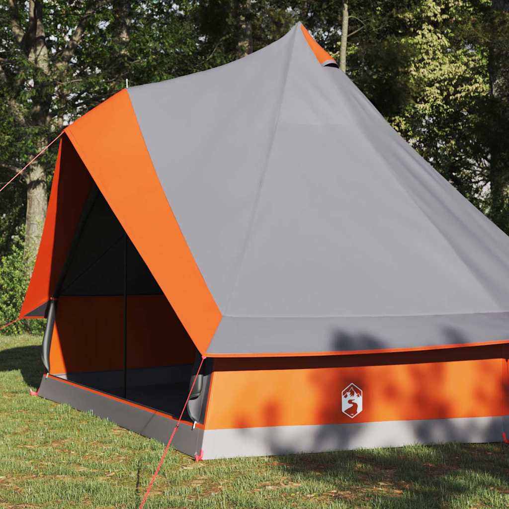 Tenda Tipi 8 persona Grigio e arancione taffetà