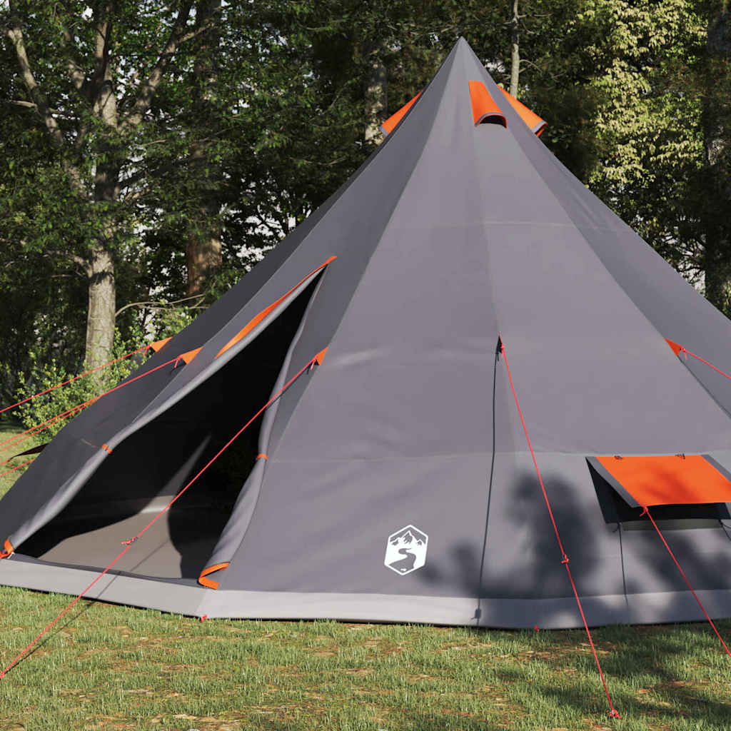 Tenda Tipi Grigio e arancione 560 x 560 x 300 cm taffetà