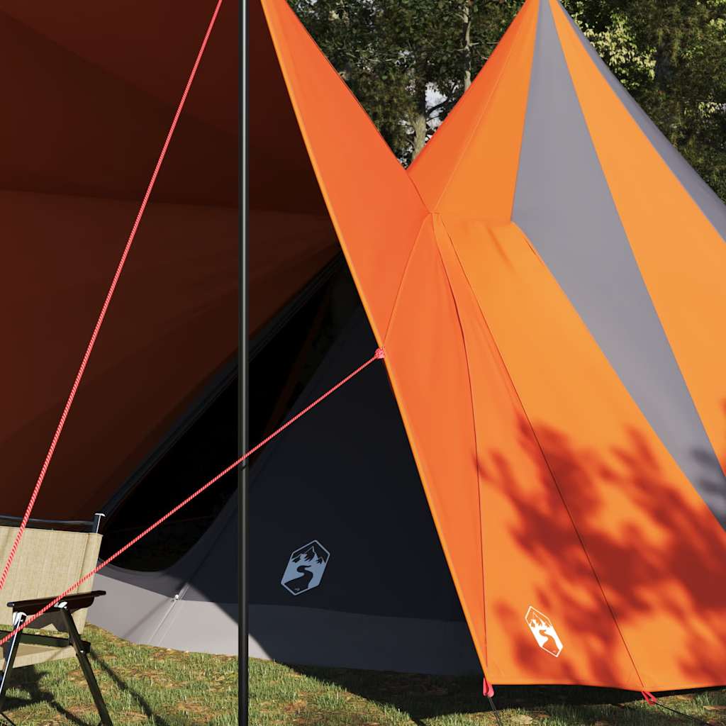 Tenda Tipi Grigio e arancione 510 x 690 x 330 cm taffetà