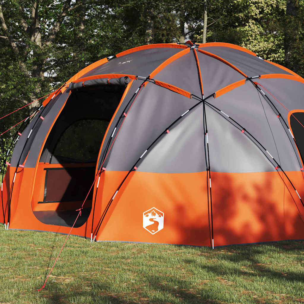 Tenda a Cupola Grigio e arancione 475 x 475 x 235 cm taffetà