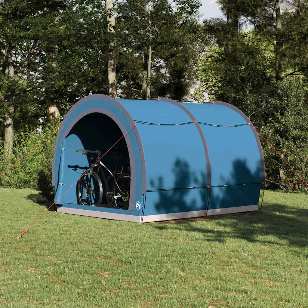 Tenda porta biciclette con tetto Blu 256 x 222 x 182 cm taffetà