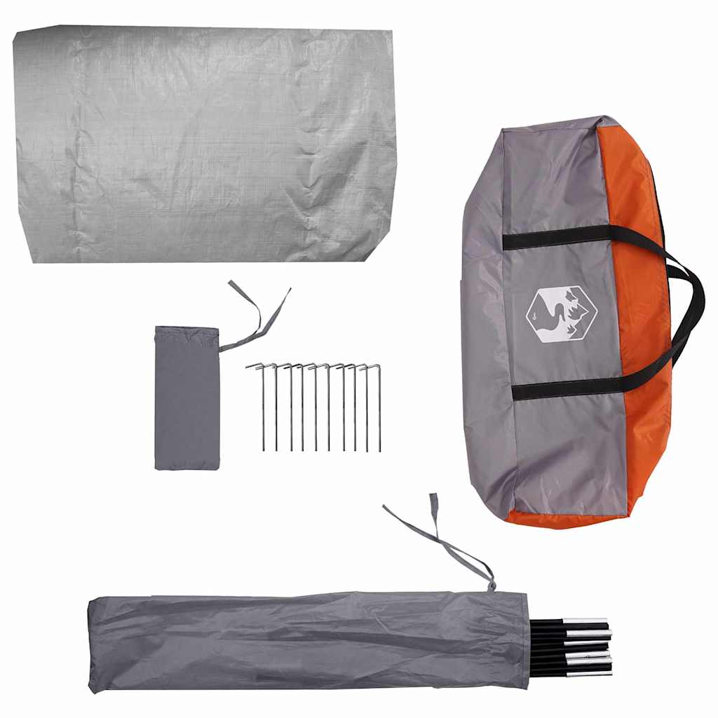 Tenda porta biciclette Grigio e arancione 256 x 222 x 182 cm