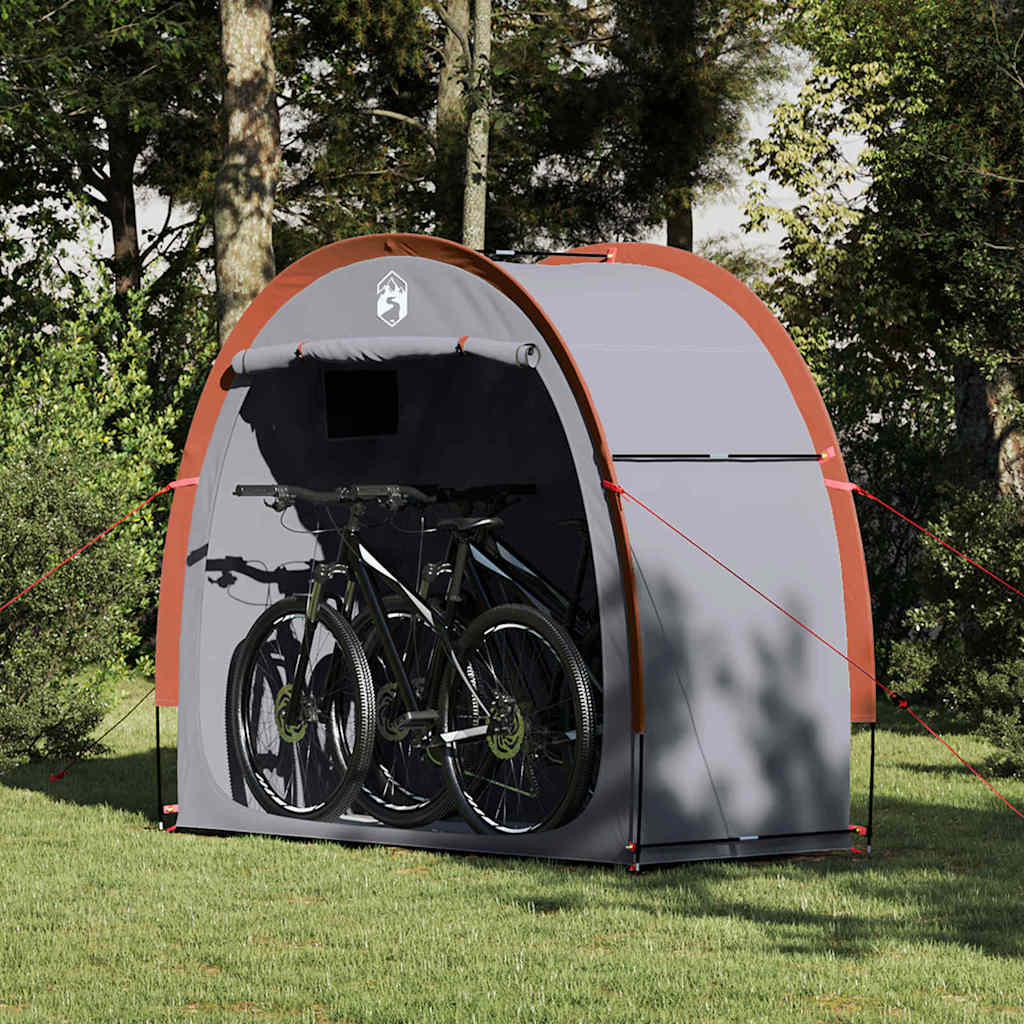 Tenda porta biciclette Grigio e arancione 210 x 90 x 174 cm