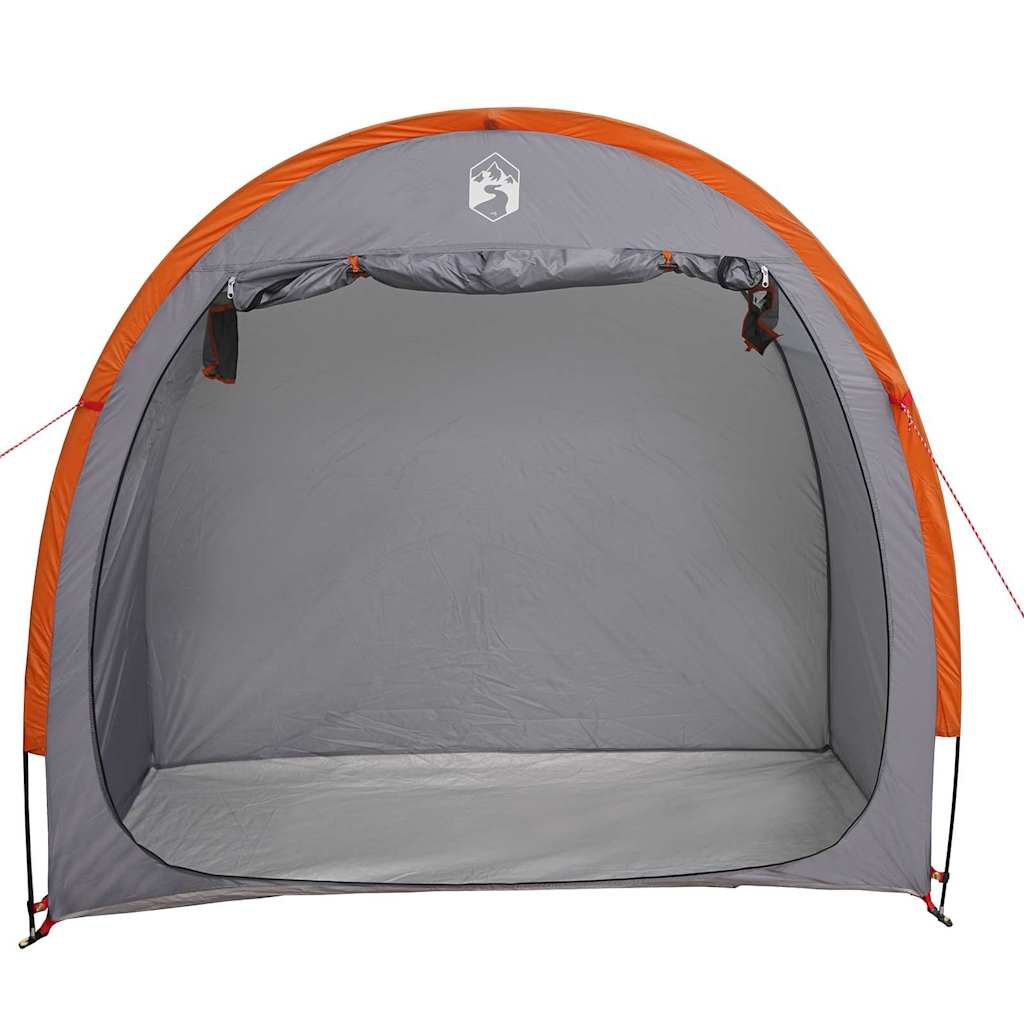 Tenda porta biciclette Grigio e arancione 210 x 90 x 174 cm