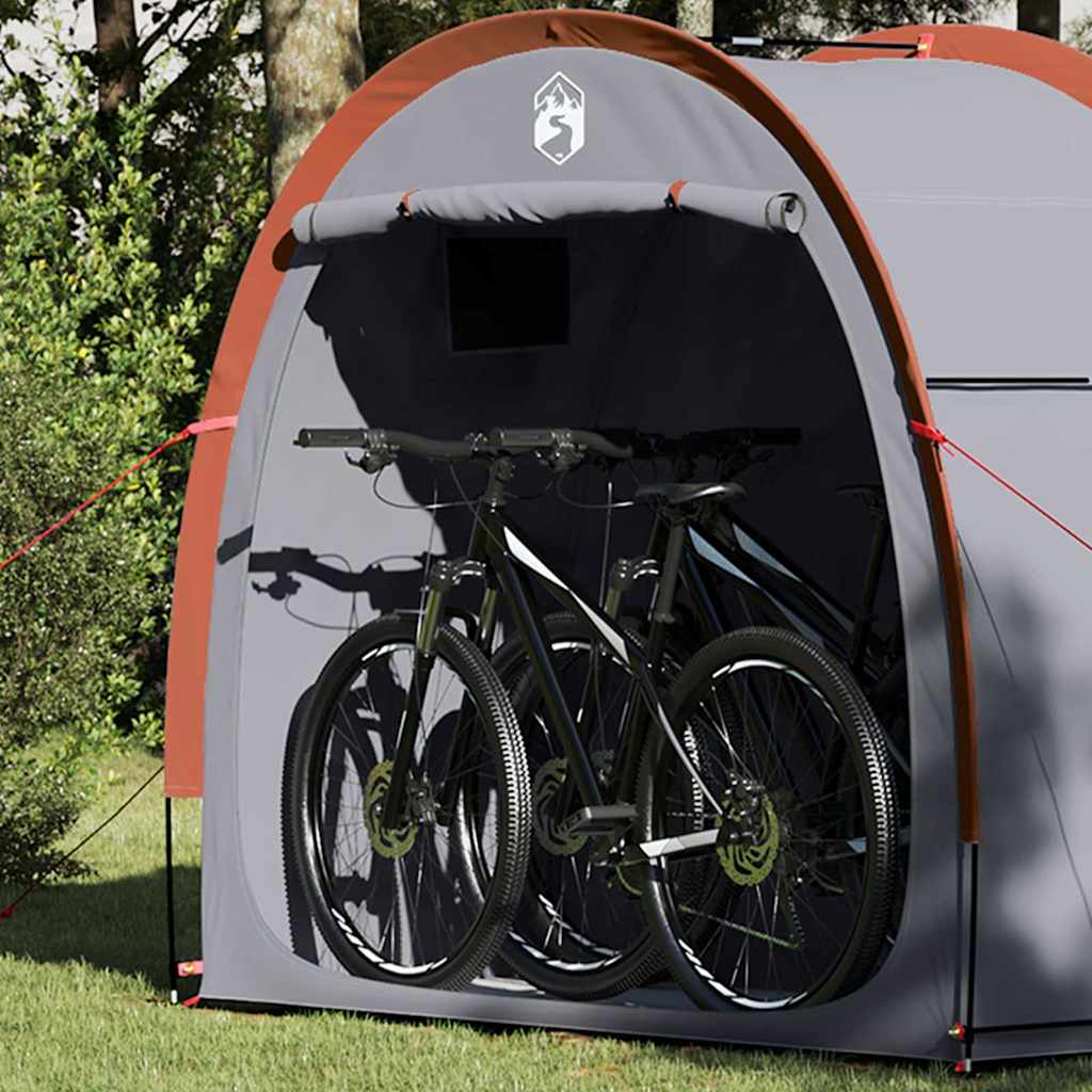 Tenda porta biciclette Grigio e arancione 210 x 90 x 174 cm