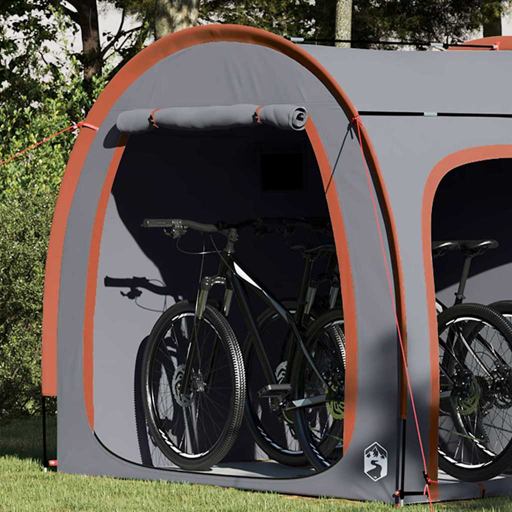 Tenda porta biciclette 210 x 156 x 180 cm Grigio e arancione
