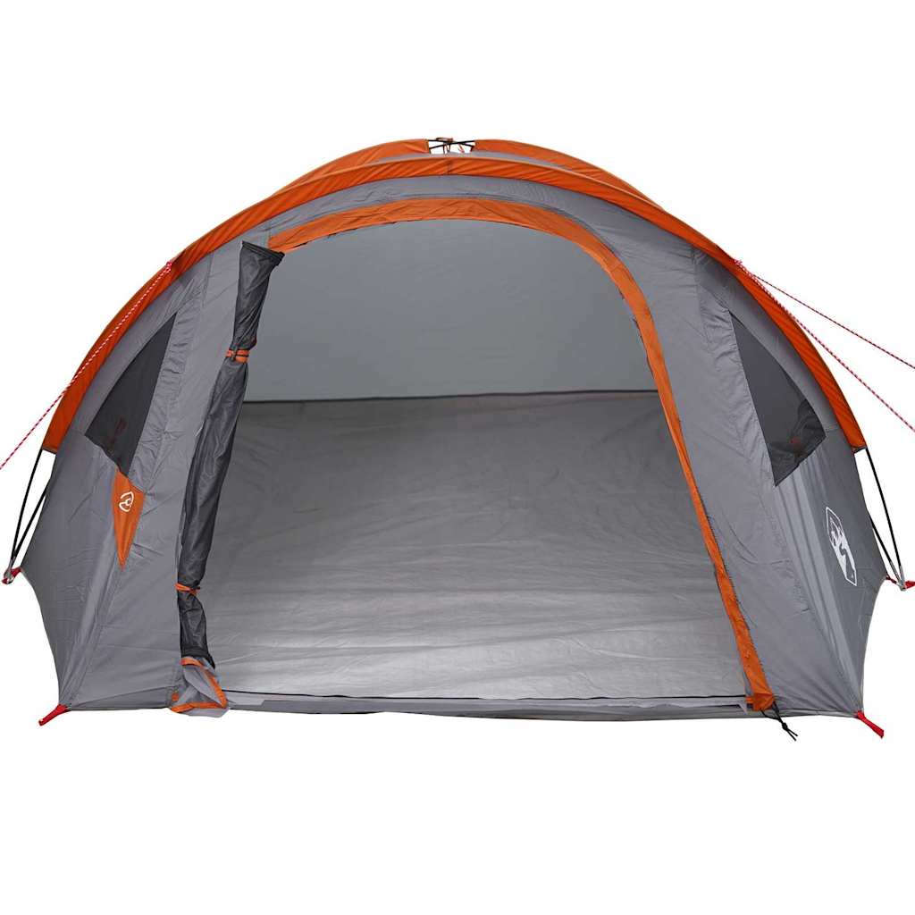 Tenda a Cupola 4 persona Grigio e arancione taffetà