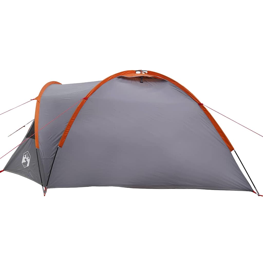 Tenda a Cupola 4 persona Grigio e arancione taffetà