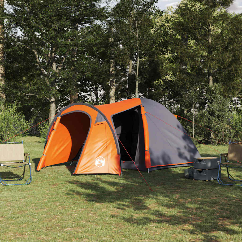 Tenda a Cupola 6 persona Grigio e arancione