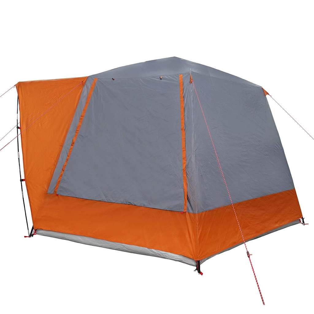 Tenda da campeggio 8 persona Grigio e arancione Poliestere