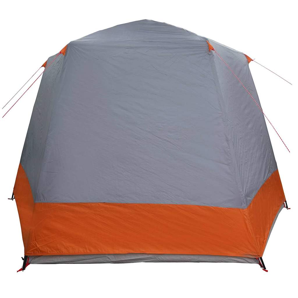 Tenda da campeggio 8 persona Grigio e arancione Poliestere