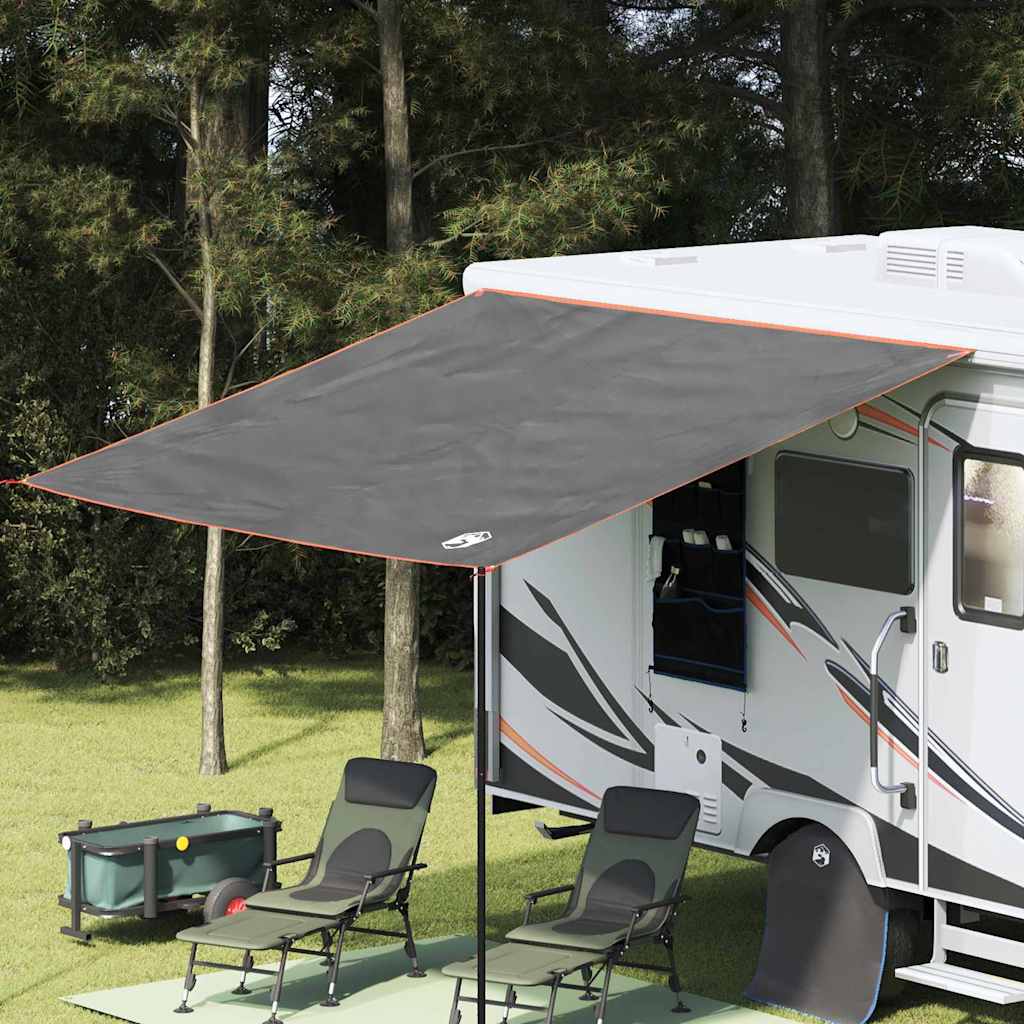 Tendone da caravan Grigio e arancione 240 x 350 cm taffetà