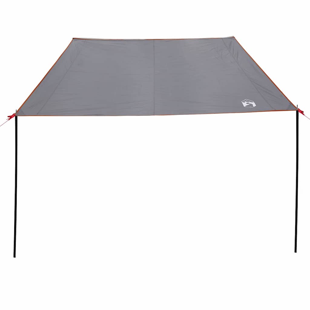 Tendone da caravan Grigio e arancione 240 x 350 cm taffetà