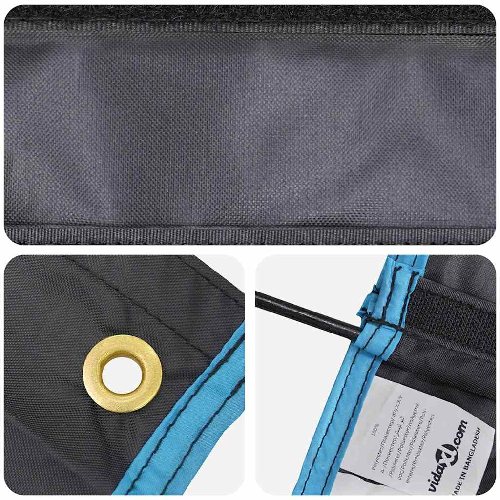 Organizer da tenda appeso 10 tasche Nero 40,5 x 25 x 80 cm