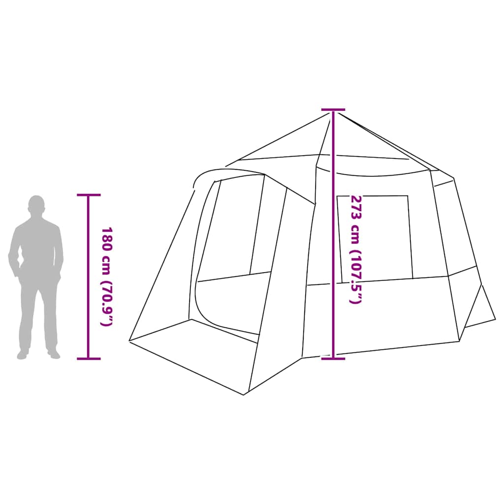 Tenda da campeggio per 12 persone 10 persona Verde e Bianco