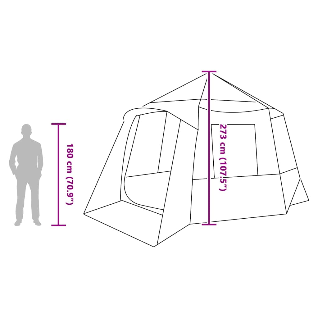 Tenda da campeggio per 12 persone 10 persona Blu e Grigio