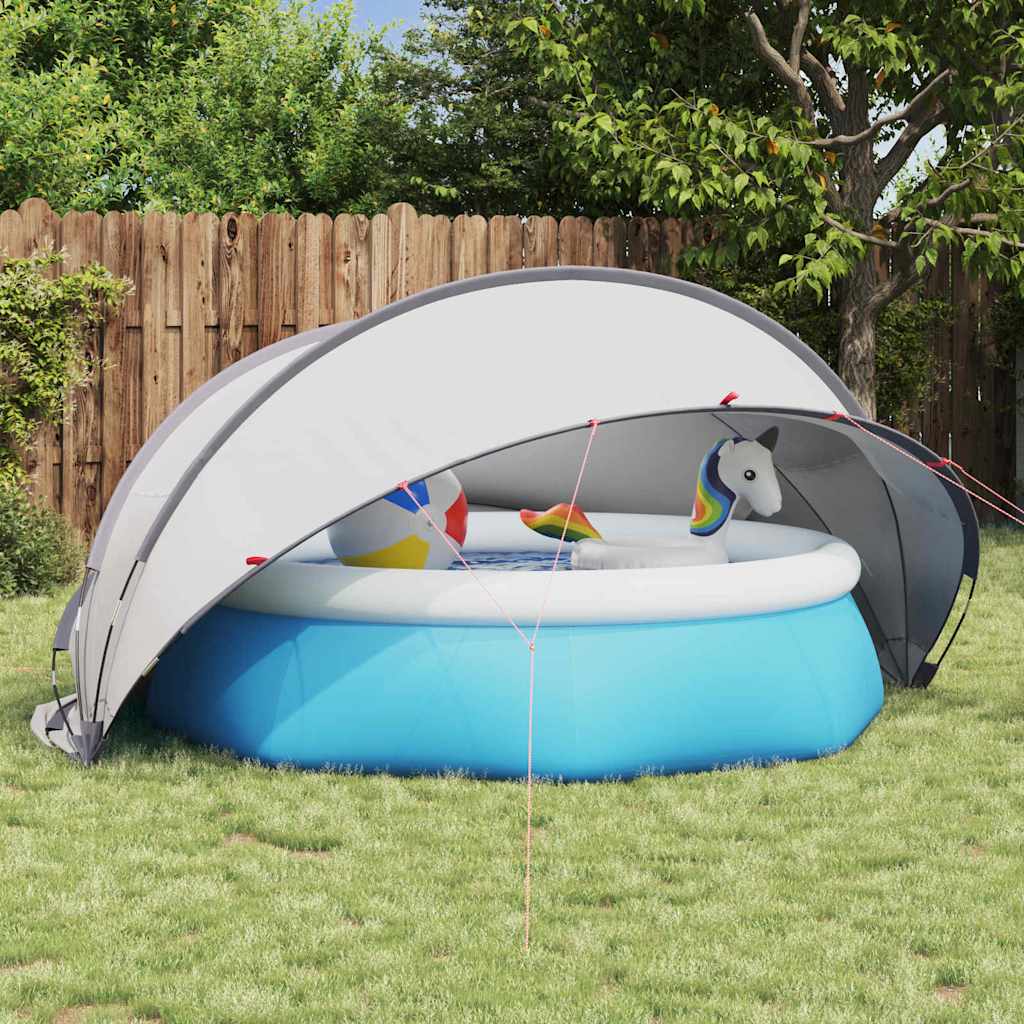 Dome Piscina 336 x 322 x 160 cm Grigio e arancione