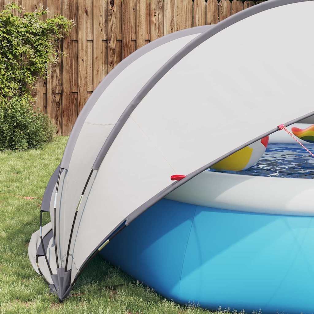 Dome Piscina 336 x 322 x 160 cm Grigio e arancione