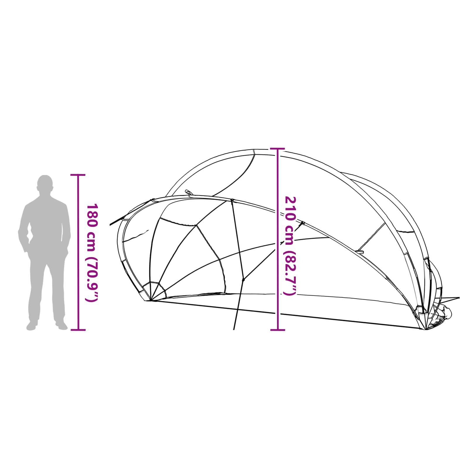 Dome Piscina 430 x 430 x 210 cm