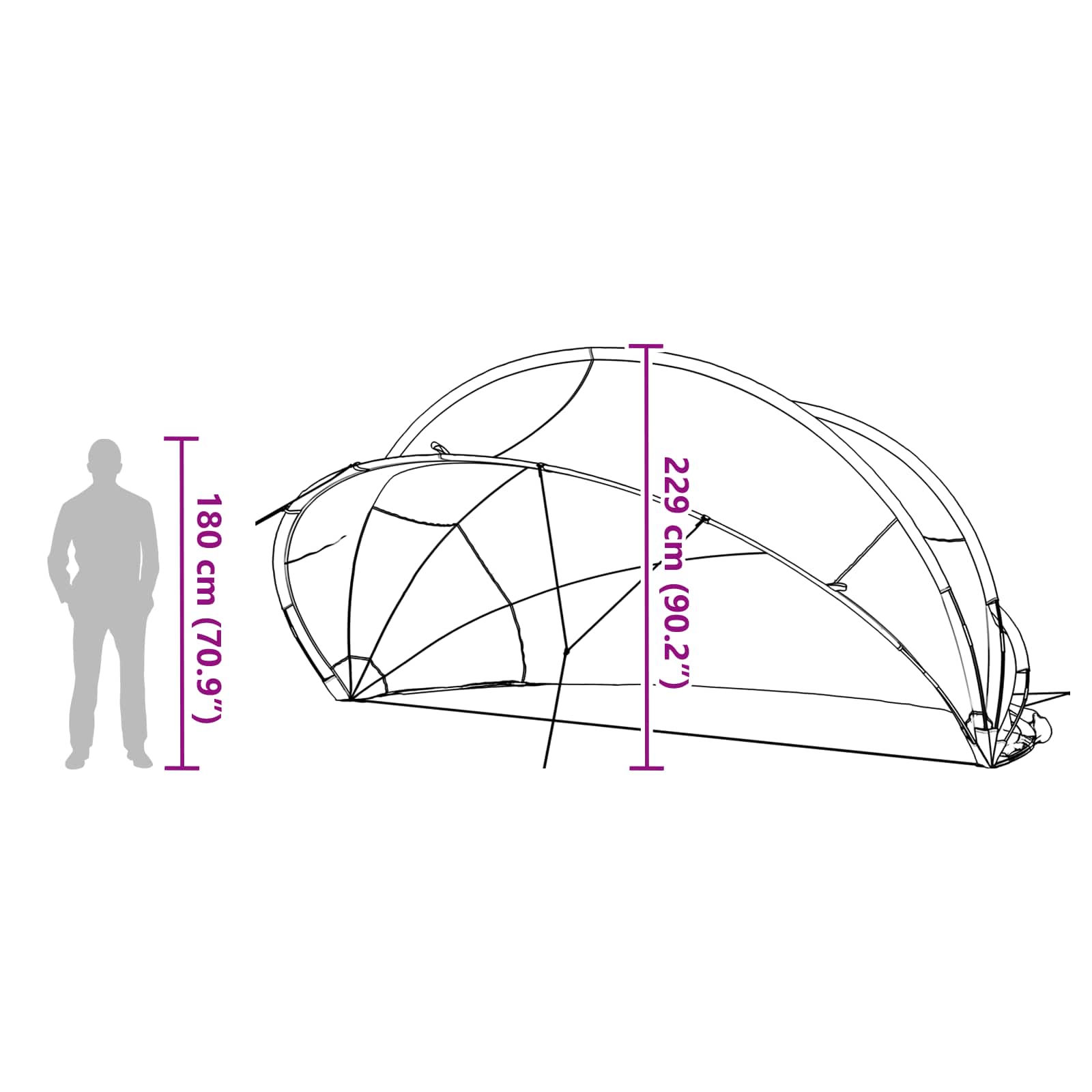 Dome Piscina 472 x 460 x 229 cm