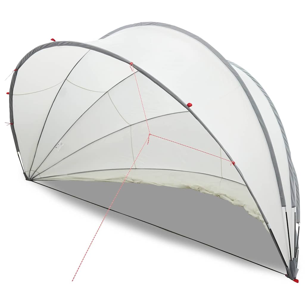 Dome Piscina 500 x 500 x 236 cm Grigio e arancione