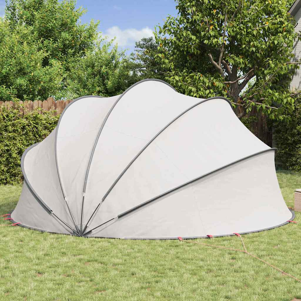Dome Piscina 500 x 500 x 236 cm Grigio e arancione