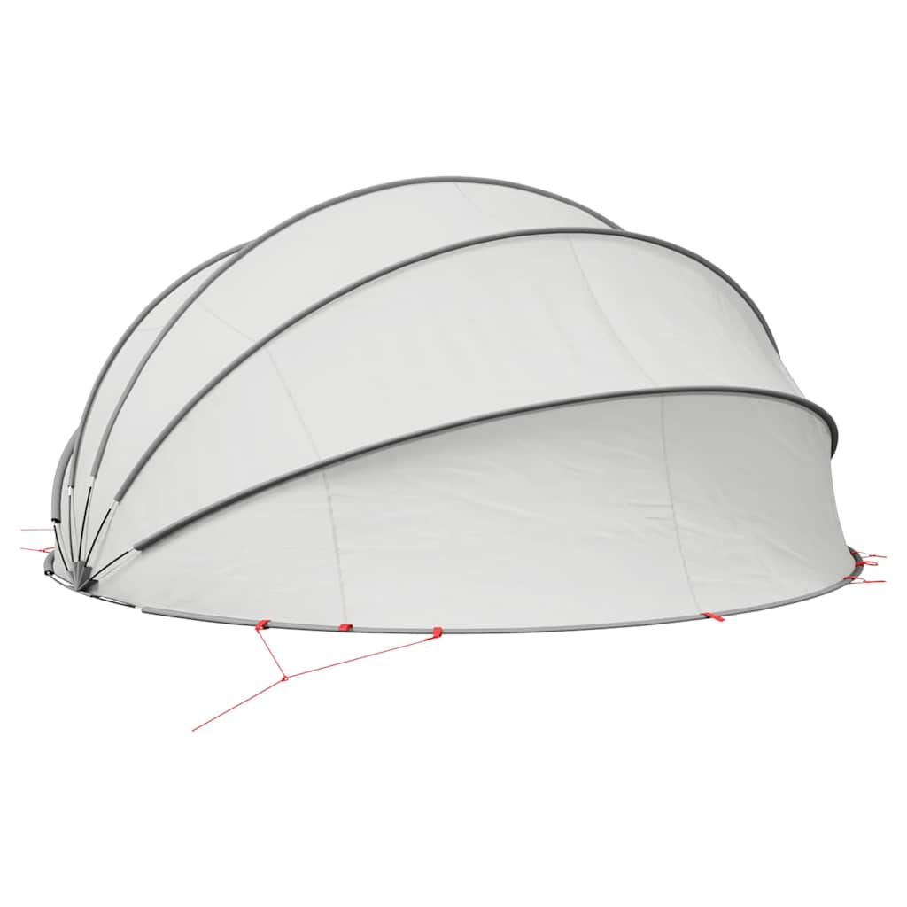 Dome Piscina 500 x 500 x 236 cm Grigio e arancione