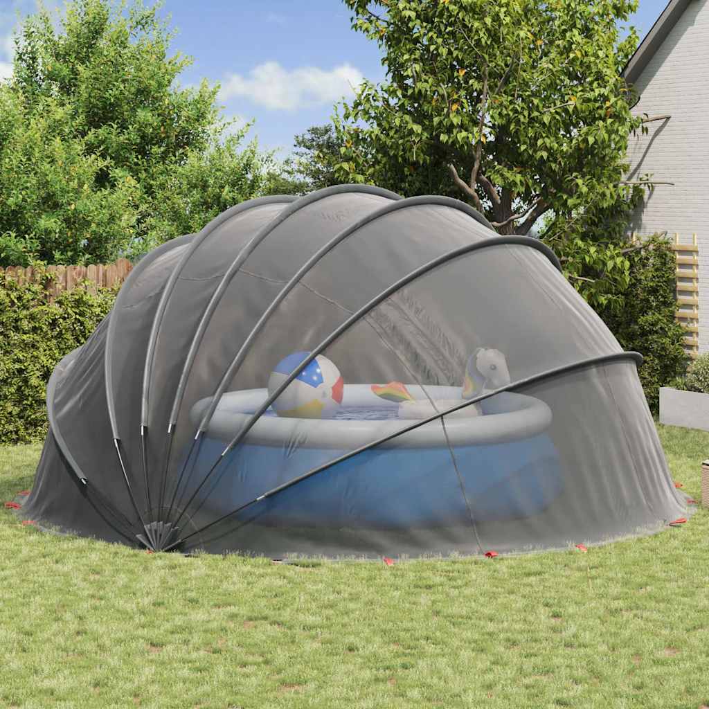 Dome Piscina 592 x 590 x 275 cm Nero