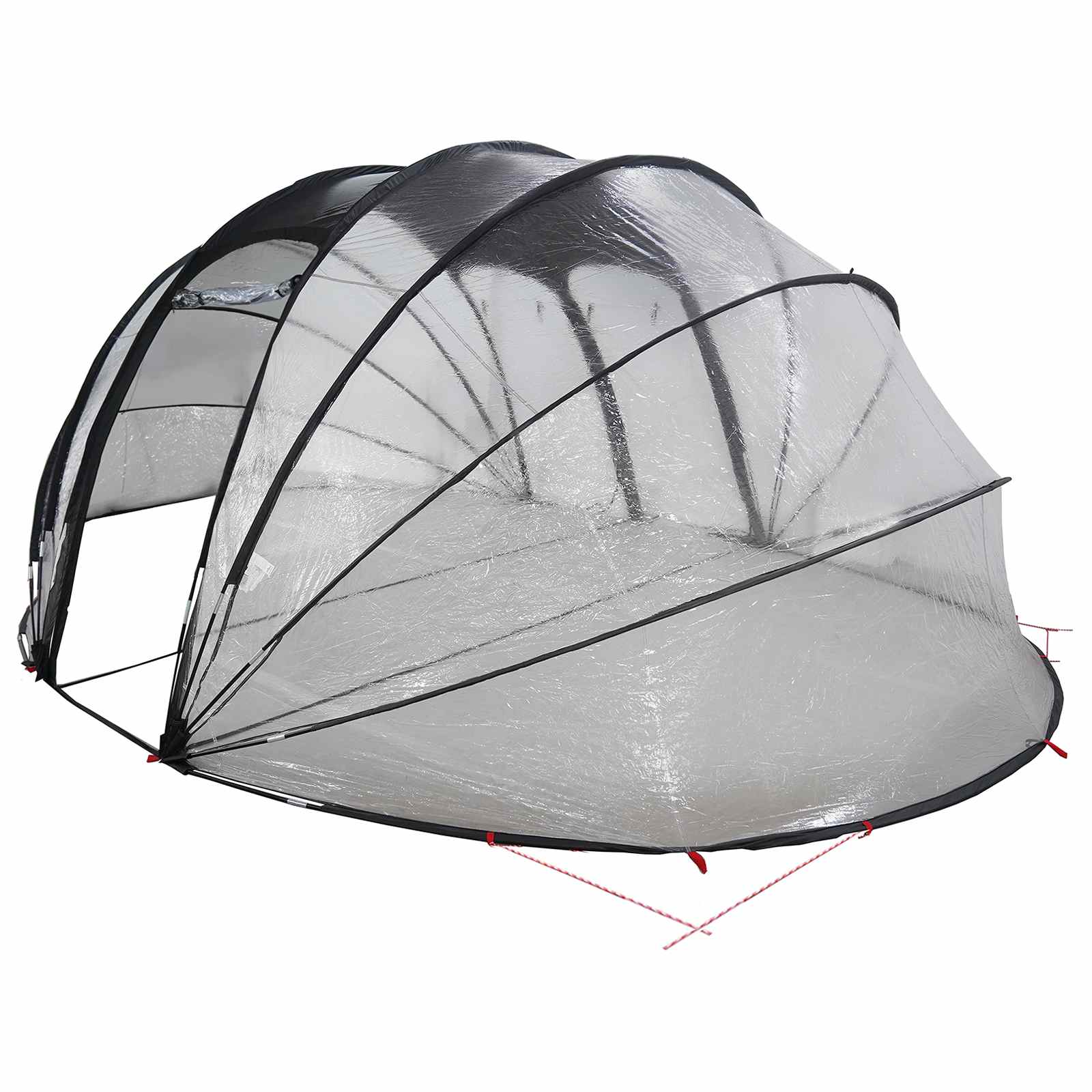 Tenda da piscina a cupola 538 x 440 x 204 cm PVC Trasparente
