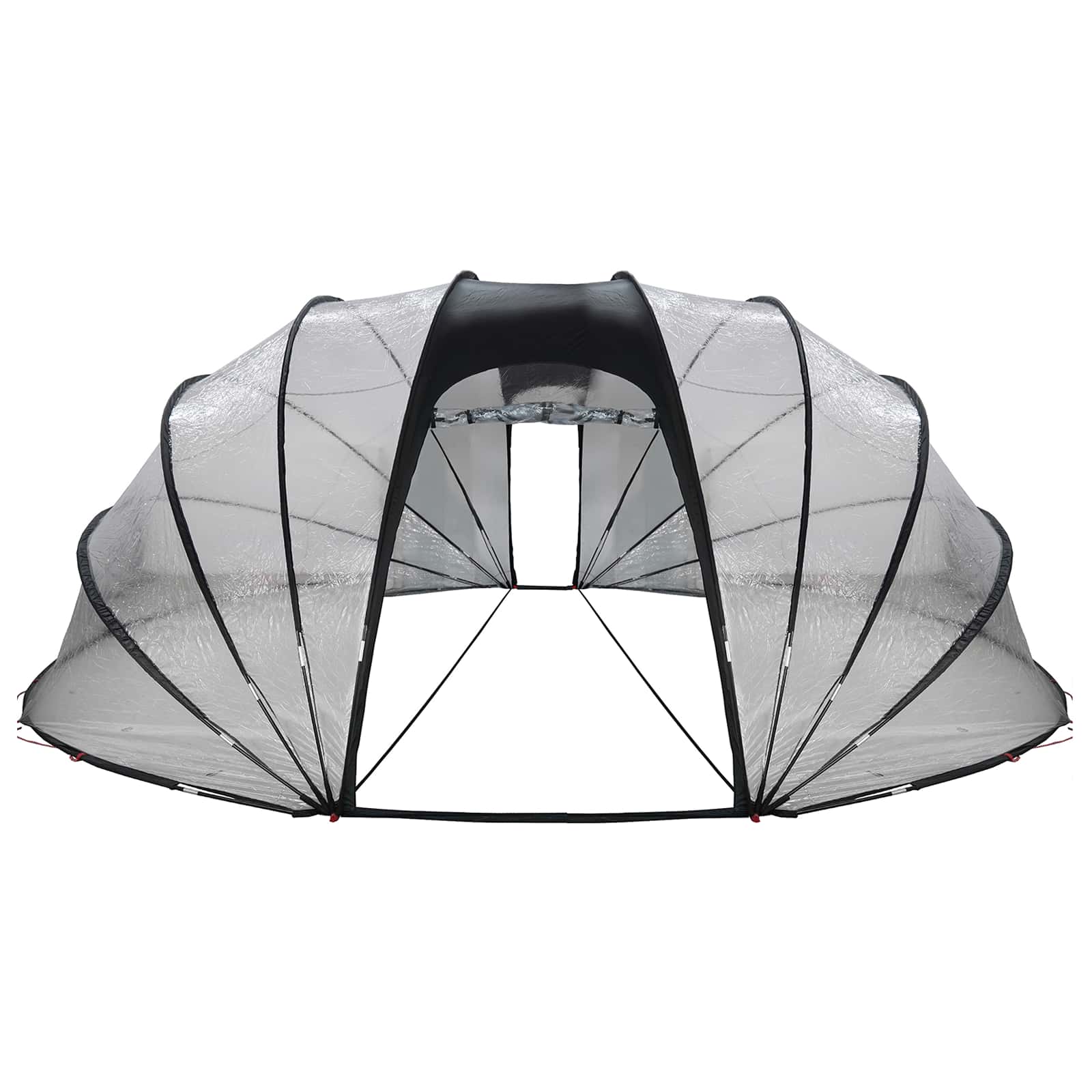 Tenda da piscina a cupola 538 x 440 x 204 cm PVC Trasparente