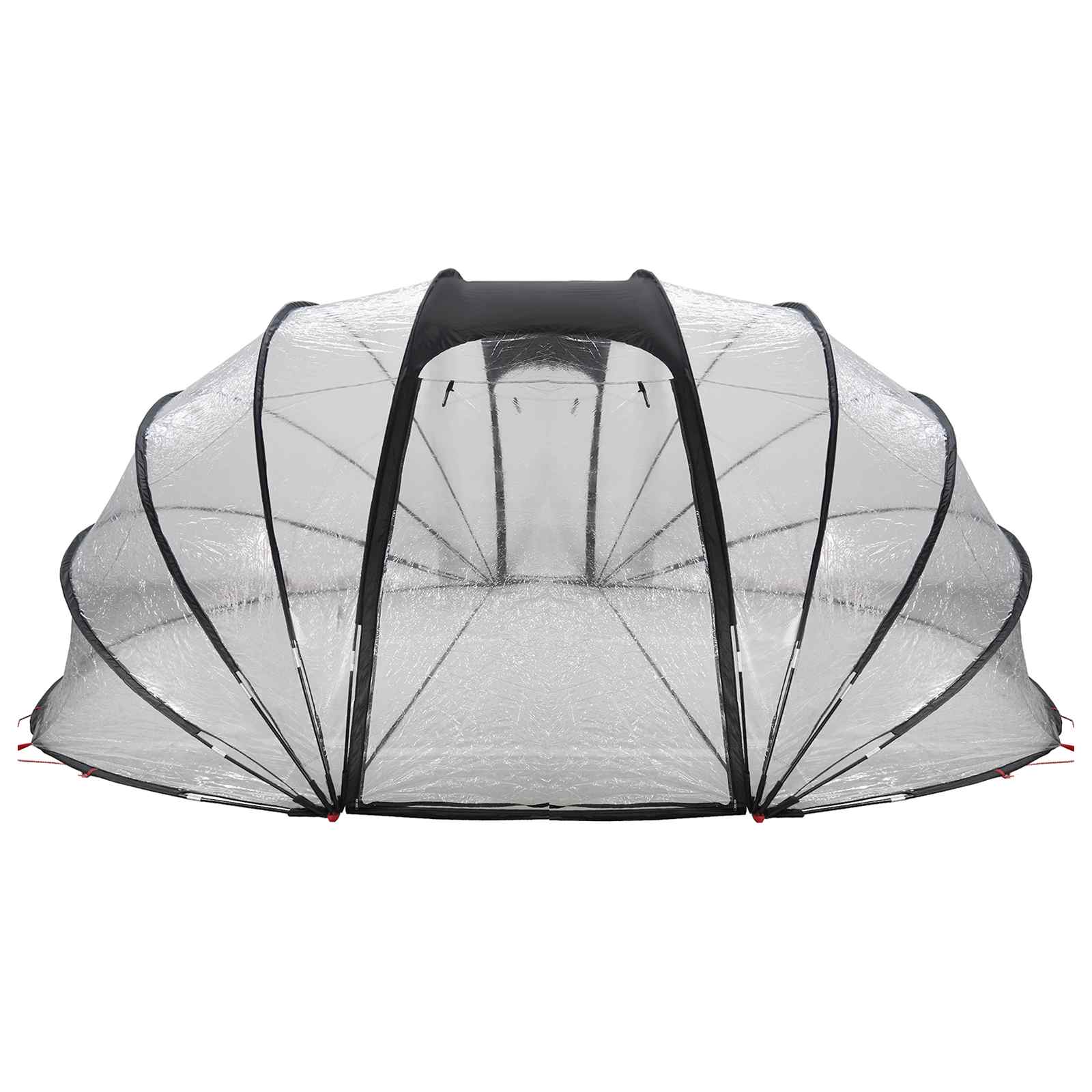 Tenda da piscina a cupola 538 x 440 x 204 cm PVC Trasparente