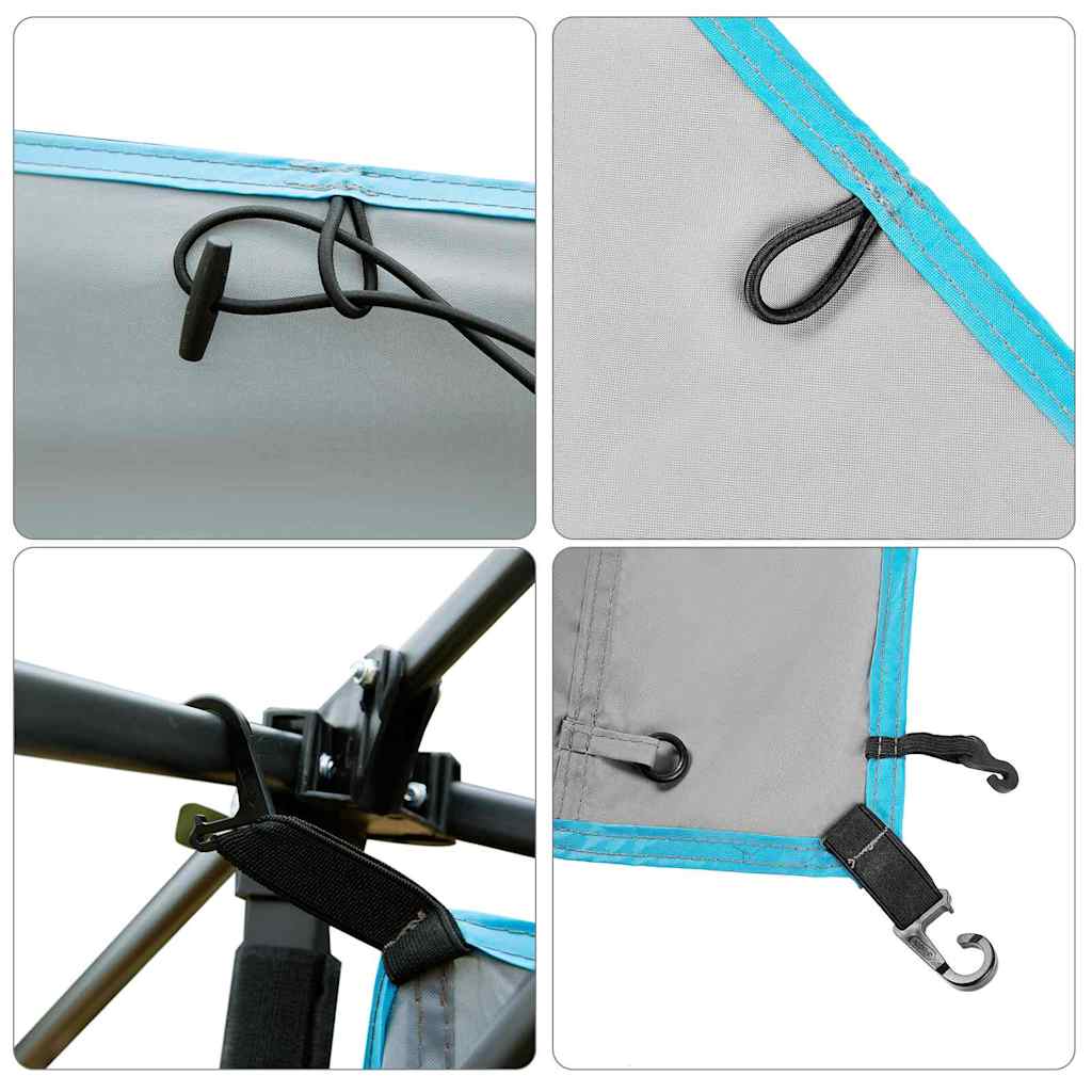 Organizzatore da Tenda Appeso Grigio e Blu 320 x 182 cm Oxford