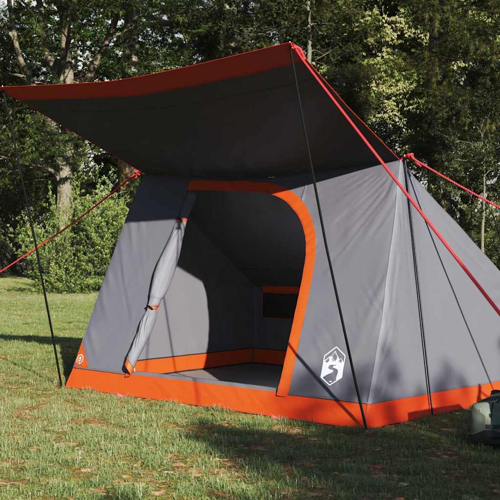 Tenda da campeggio 4 persona Grigio e arancione taffetà