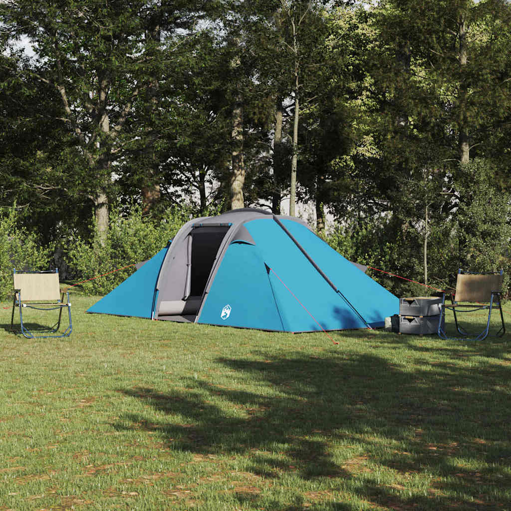 Tenda tunnel 4 persona Blu taffetà Impermeabile