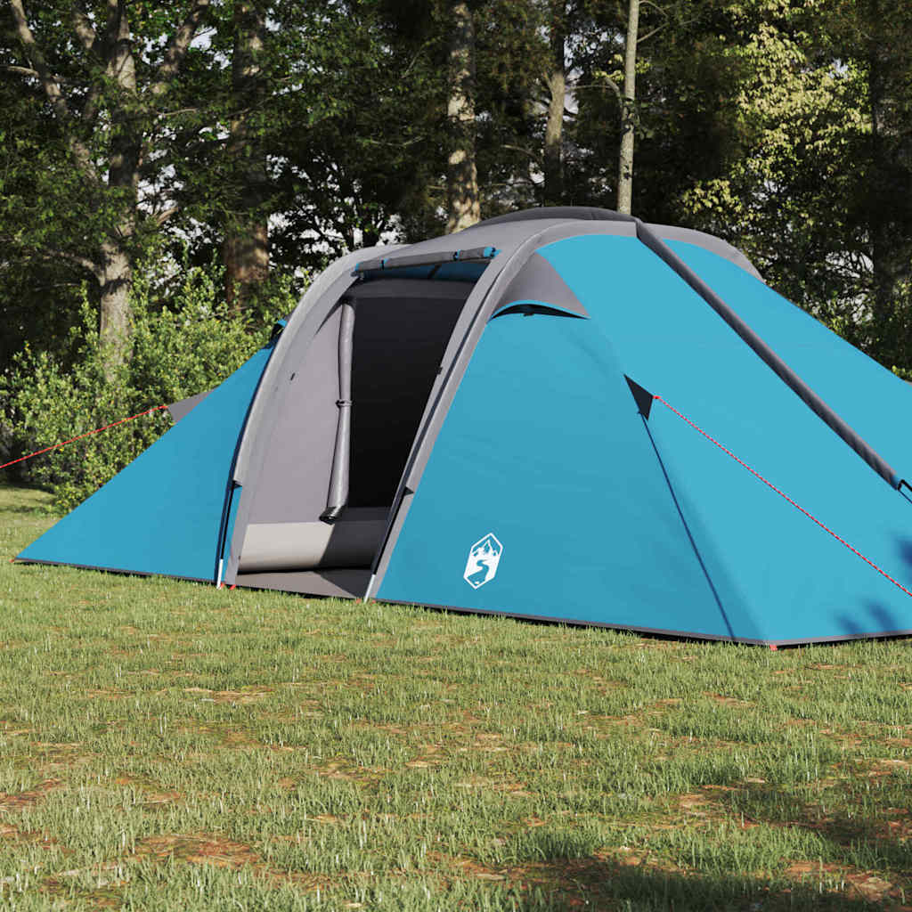 Tenda tunnel 4 persona Blu taffetà Impermeabile