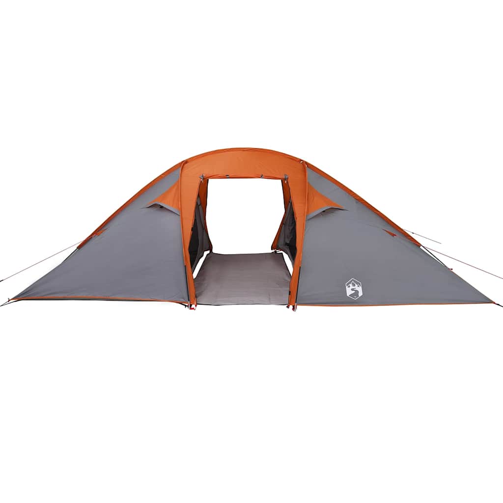 Tenda tunnel 4 persona Grigio e arancione taffetà Impermeabile