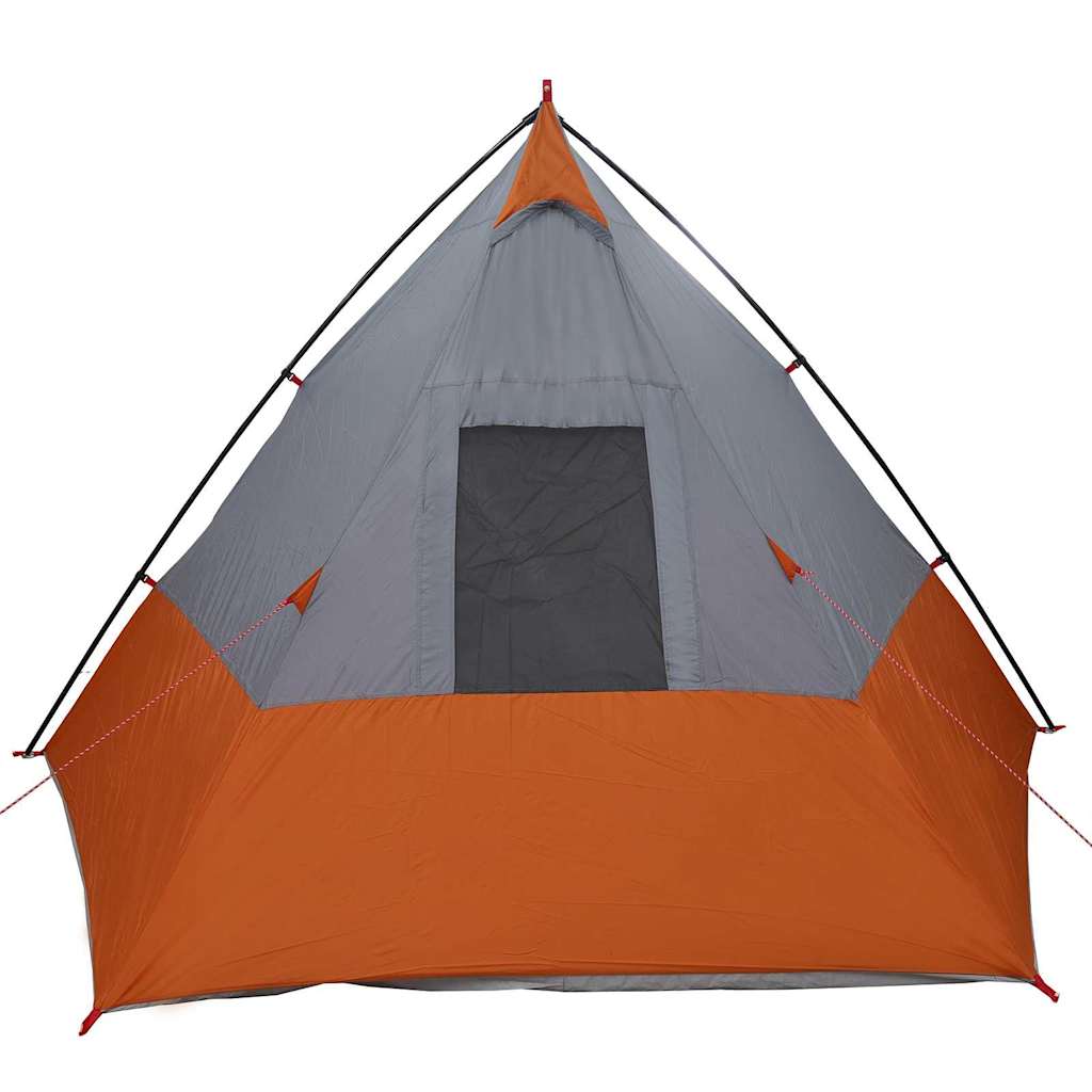 Tenda Tipi 6 persona Impermeabile Grigio e arancione taffetà