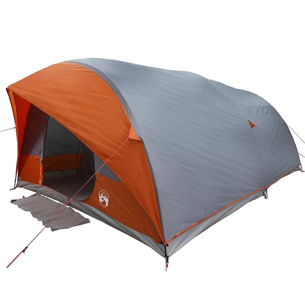 Tenda tunnel 10 persona Grigio e arancione taffetà Impermeabile