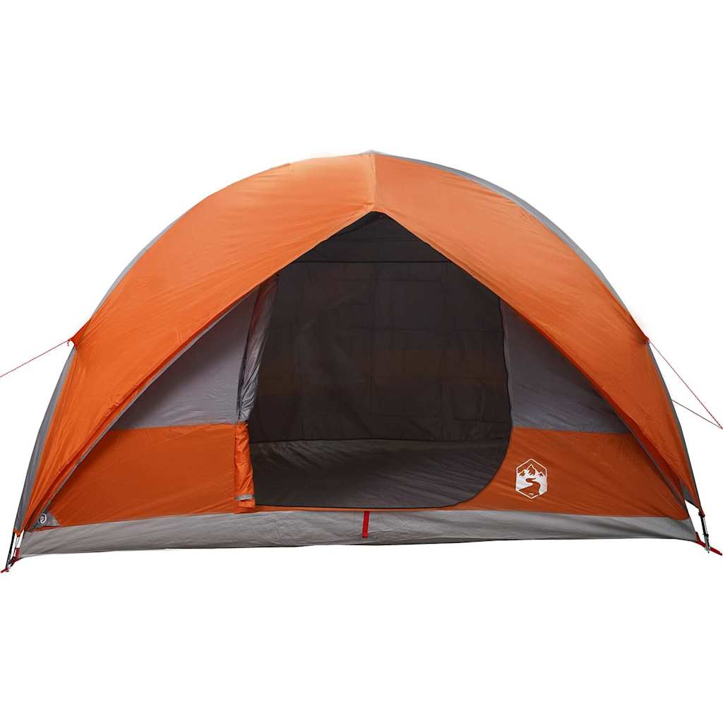Tenda tunnel 10 persona Grigio e arancione taffetà Impermeabile