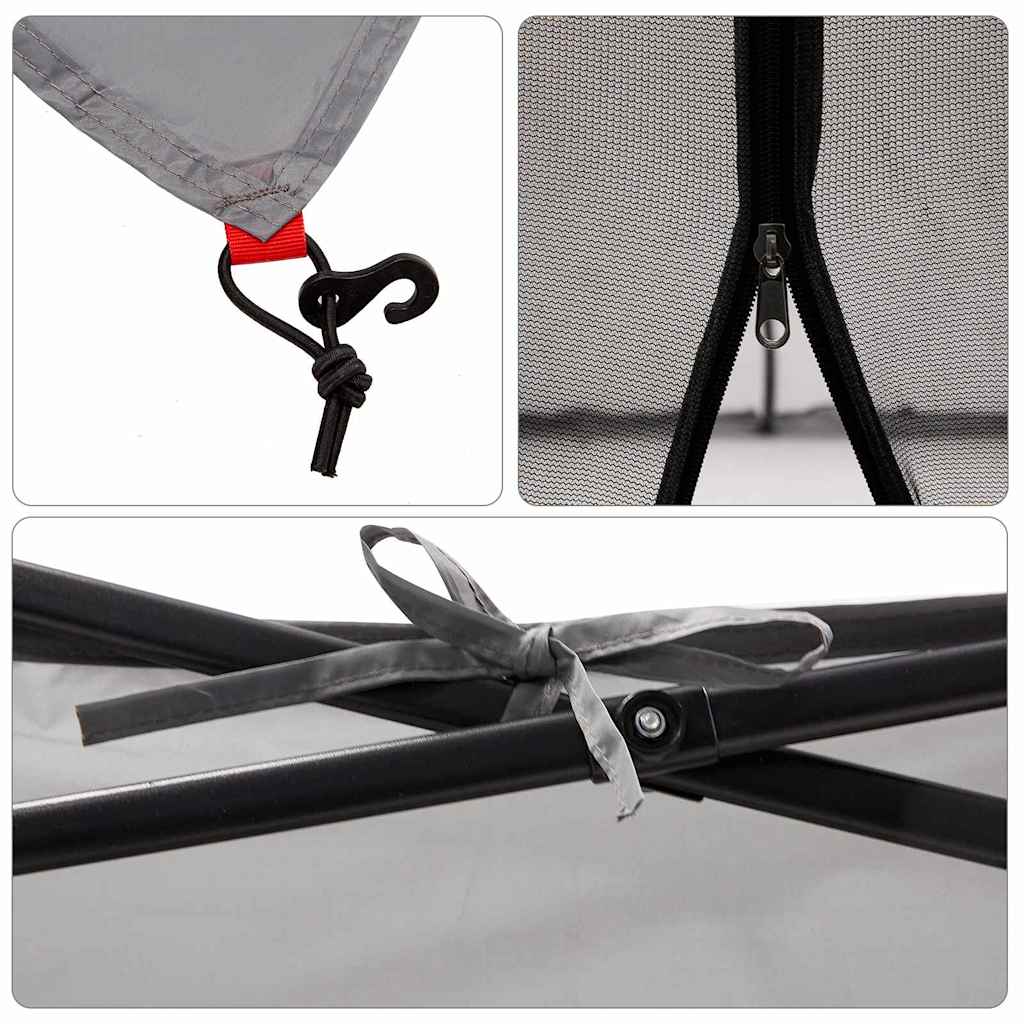 Tenda interna 6 persona Grigio e arancione taffetà
