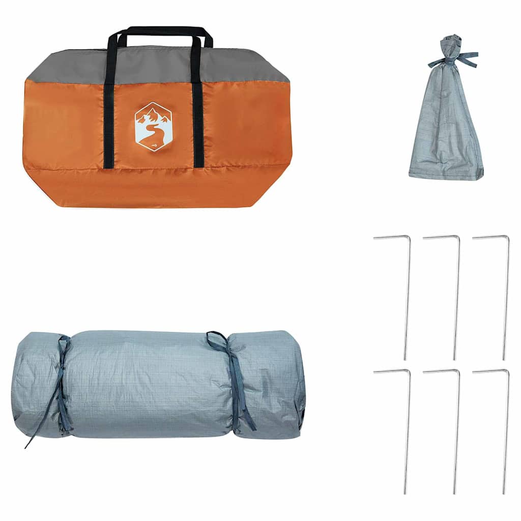 Tenda interna 6 persona Grigio e arancione taffetà