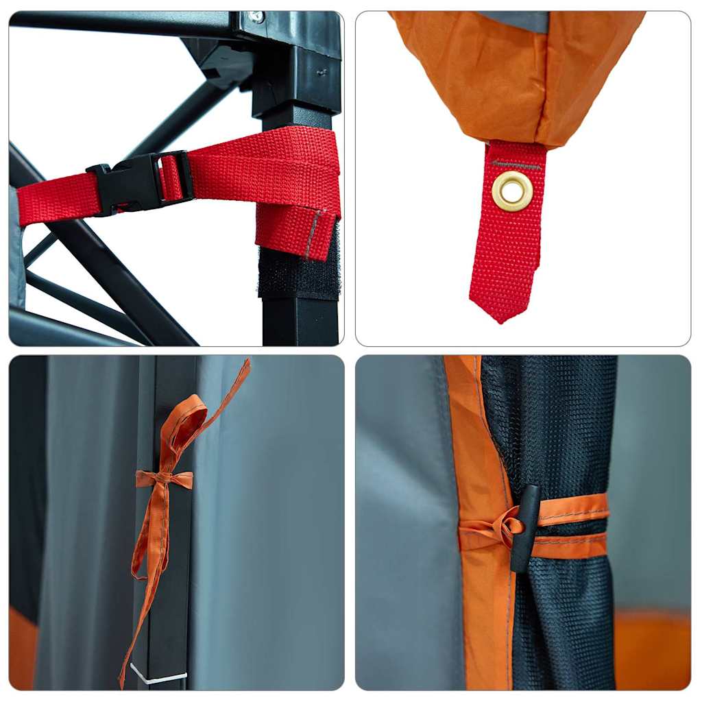 Tenda interna 6 persona Grigio e arancione taffetà