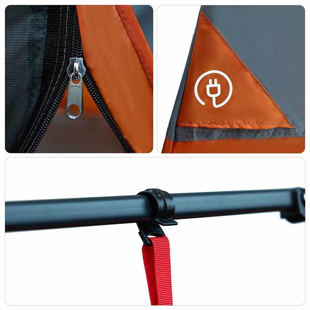 Tenda interna 6 persona Grigio e arancione taffetà